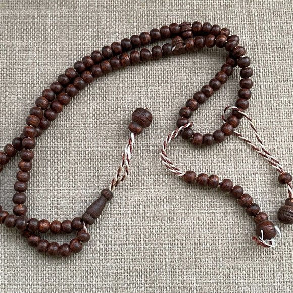 Tasbeeh Handmade Real Wood Dark Brown Beads Islamic Religious Beads Prayer Beads - Picture 8 of 10